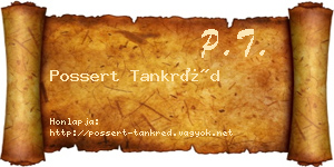 Possert Tankréd névjegykártya